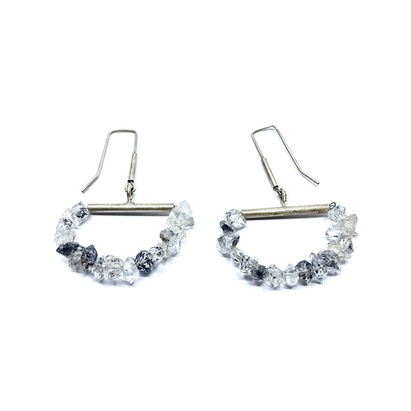 Fiona Watkins, Caracus — Herkimer Diamond Earrings - Australian made Jewellery 