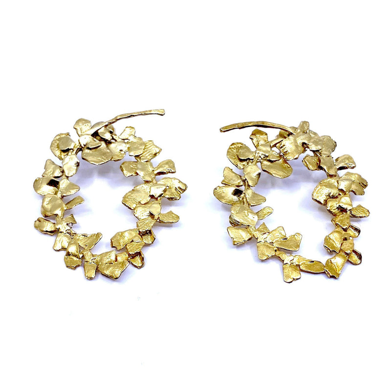 Juan Castro —'Laurel I' Earrings in Gold Plated Sterling Silver Jewellery Juan Castro | Craft