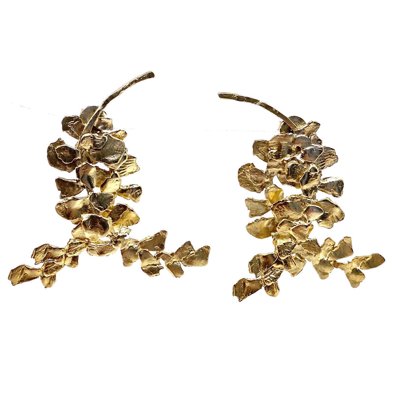 Juan Castro —'Laurel I' Earrings in Gold Plated Sterling Silver Jewellery Juan Castro | Craft