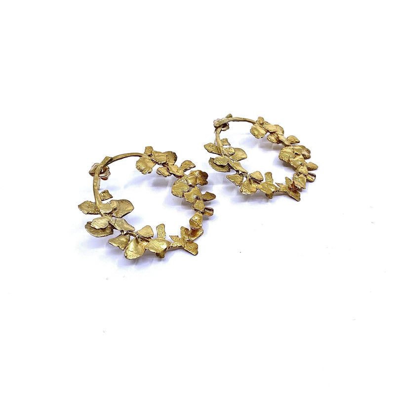 Juan Castro —'Laurel II' Earrings in Gold Plated Sterling Silver Jewellery Juan Castro | Craft