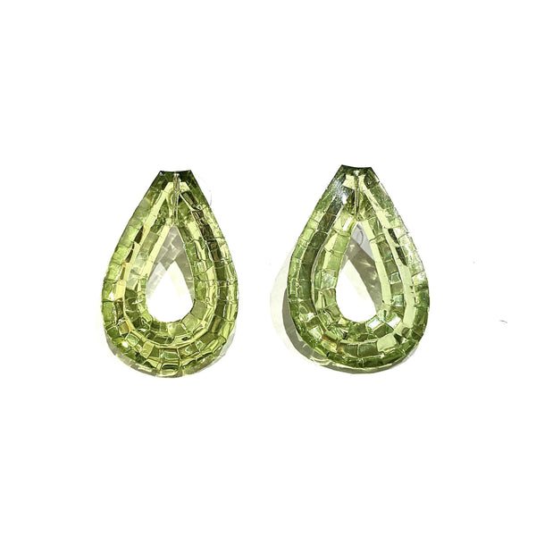 Kath Inglis — Small Drop Earrings in Lime Jewellery Kath Inglis | Craft