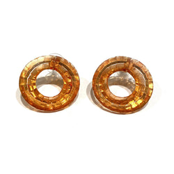 Kath Inglis — Small Waterhole Stud Earrings in Orange Jewellery Kath Inglis | Craft
