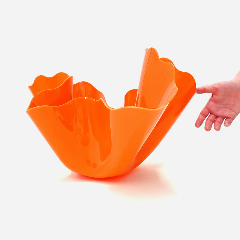 Lightly  — X Large Orange Bon Bon Vase - Australian made Sculpture 