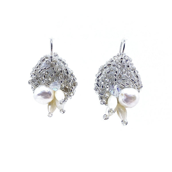 Louise Meuwissen — Silver and Pearl Earrings - Australian made Jewellery 