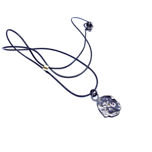 Mary Odorcic — 'Keshi' Oxidised Sterling Silver Snake Chain with Stones Jewellery Mary Odorcic | Craft