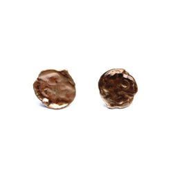 Mary Odorcic — Large 9ct Rose Gold 'Keshi' Stud Earrings - Australian made Jewellery 