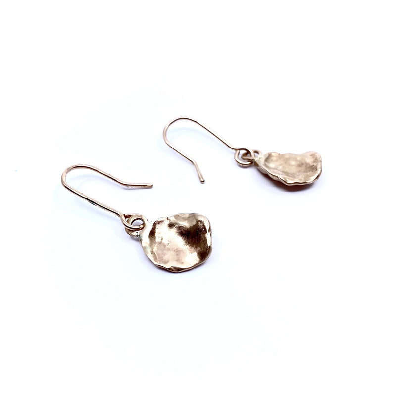 Mary Odorcic — Small 9ct Rose Gold 'Keshi' Hook Earrings - Australian made Jewellery 