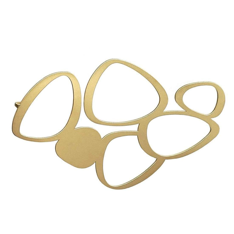 inSync —  Merge Brooch in 22ct Matt Gold Plate
