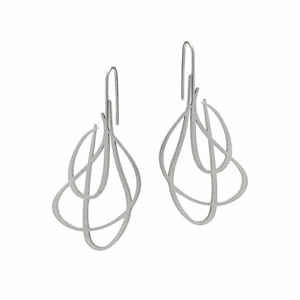inSync —  Revel Earrings in Raw Stainless Steel