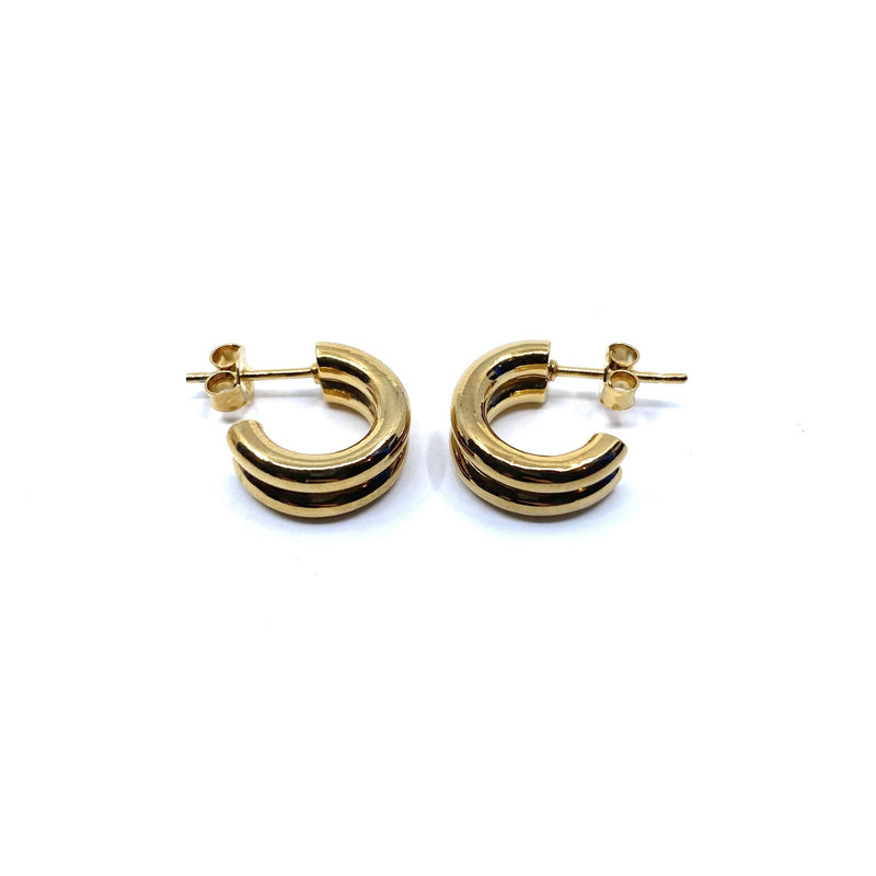 Rhiannon Smith, Two Hills — Earrings No.33 Gold - Australian made Jewellery 