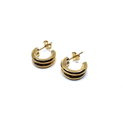 Rhiannon Smith, Two Hills — Earrings No.33 Gold - Australian made Jewellery 