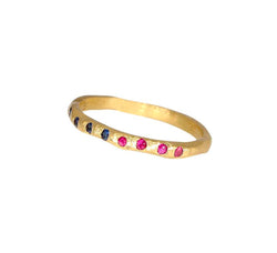 Taë Schmeisser — Radiance Ring in 18ct Yellow Gold with Rubies and Sapphires - Australian made Jewellery 
