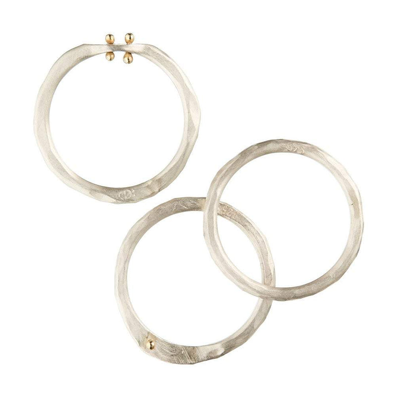 Tae Schmeisser  — Sterling Silver and 9 CT Gold Set of 3 Rings - Australian made Jewellery 