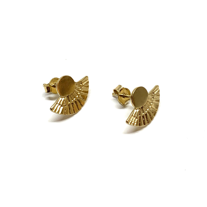 Tara Lofhelm — Fan Out Gold Plated Stud Earrings - Australian made Jewellery 