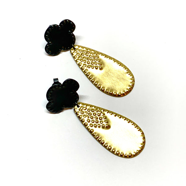 Tara Lofhelm — Regal Lady Gold Plated Drop Earrings - Australian made Jewellery 