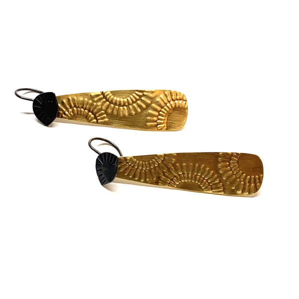 Tara Lofhelm — Resplendent Gold Plated Drop Earrings - Australian made Jewellery 