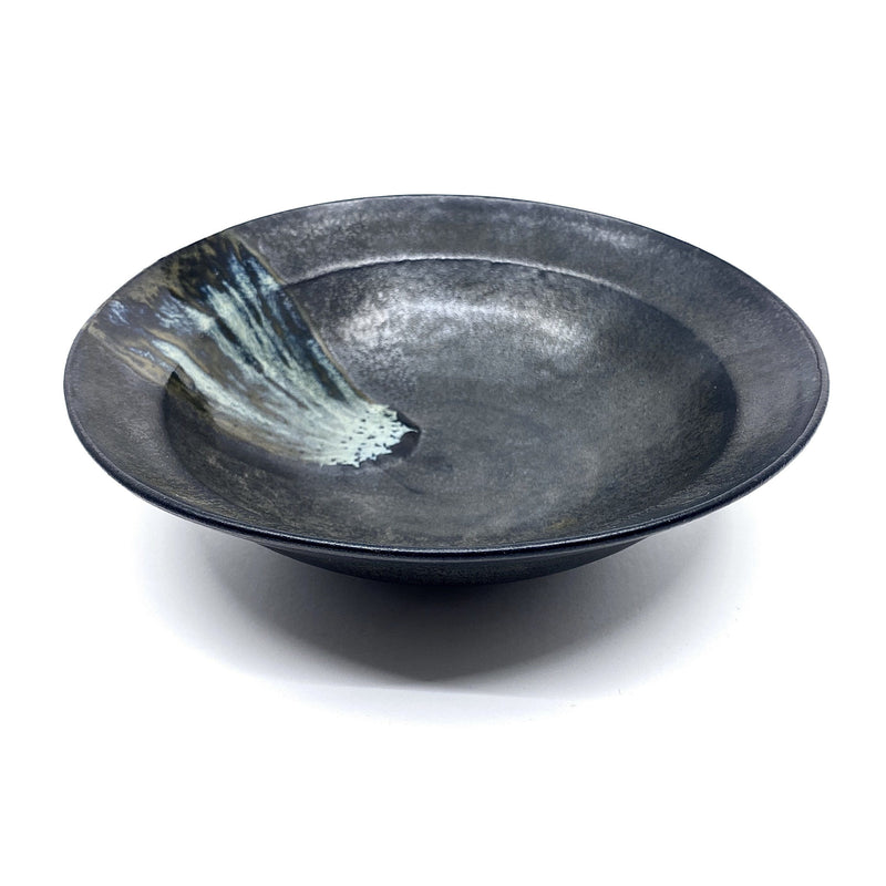 Terunobu Hirata — Shirahagi on Black Matte Bowl - Australian made Ceramics 