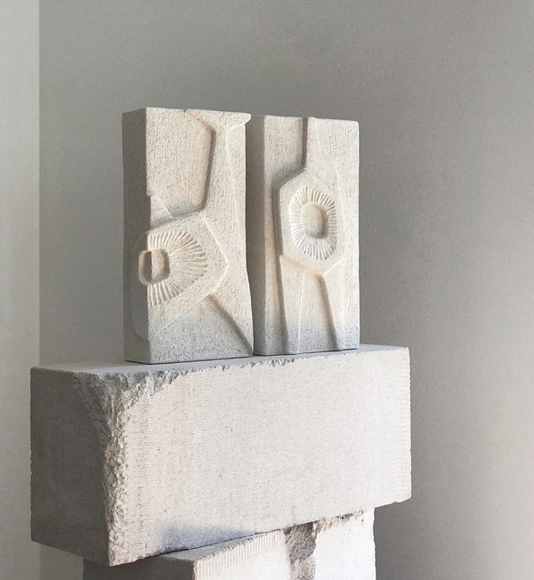 Jan Vogelpoel — 'Brutalist Totem' Ceramic Sculpture