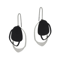 inSync design — X2 Stone Earring in Stainless Steel & Black