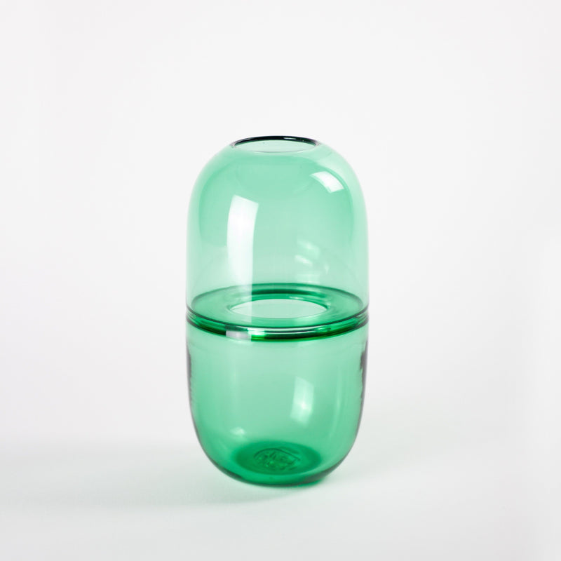 YEEND — 'Babypill' Vase in Moss Green Glass YEEND | Craft